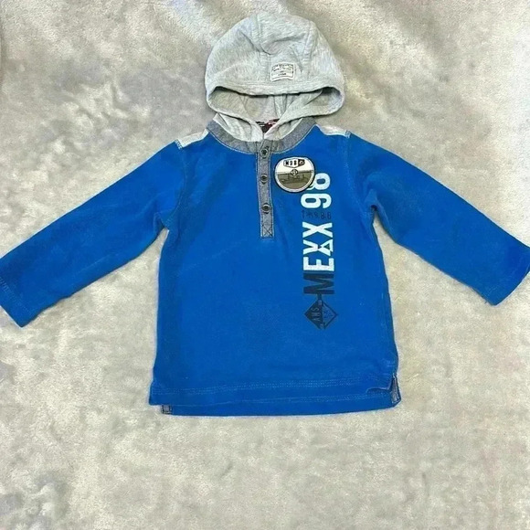 Mexx - long sleeve pullover hooded t-shirt. Size 12-18 months - Picture 1 of 6